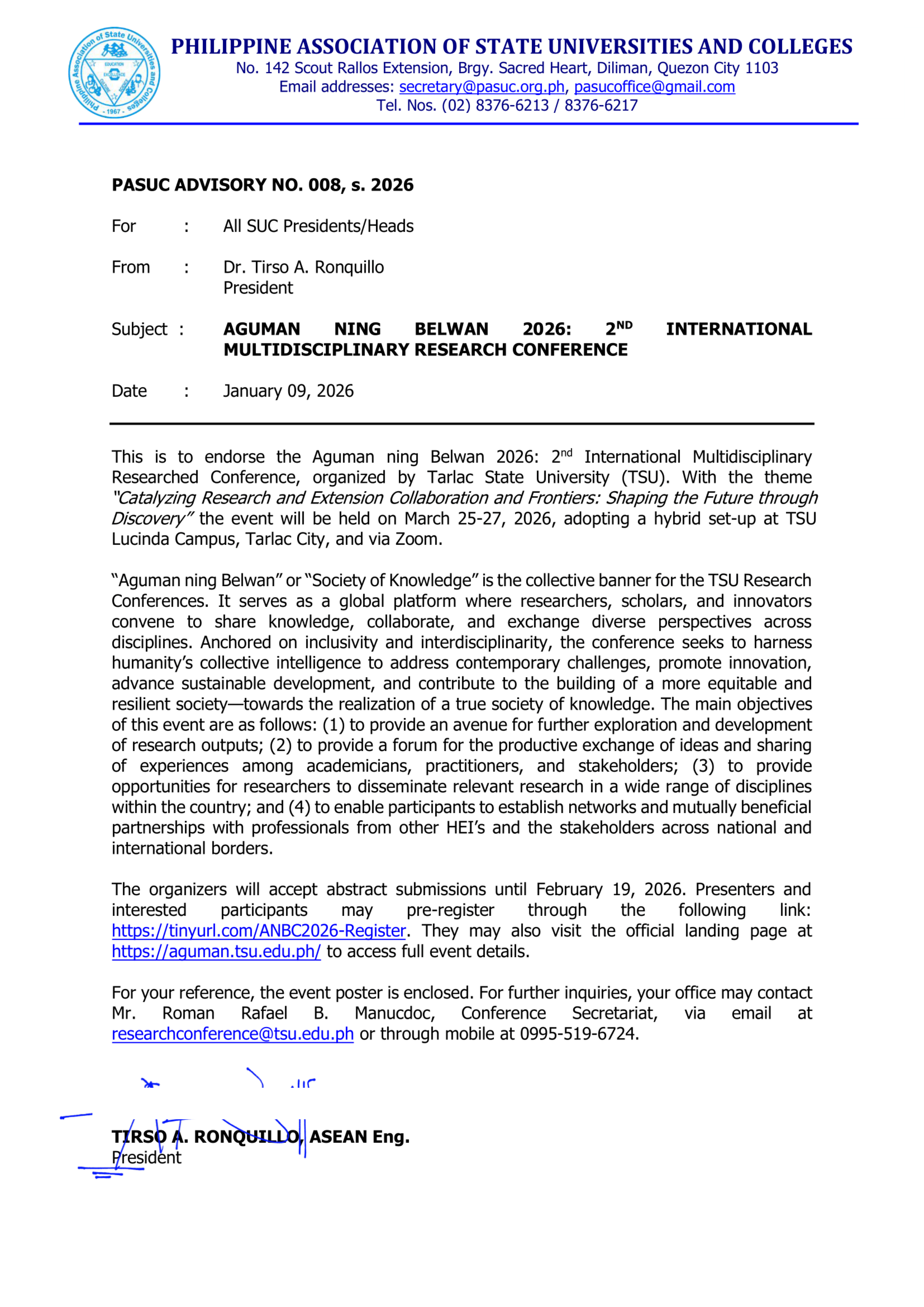 PASUC 2026 (2nd International)